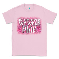 Bubblegum Pink in october we wear pink leopard glitter Classic Tee - AdoDesignShop