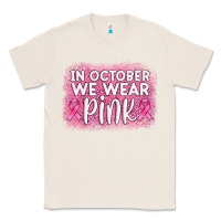 Natural in october we wear pink leopard glitter Classic Tee - AdoDesignShop