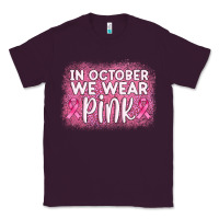 Plum in october we wear pink leopard glitter Classic Tee - AdoDesignShop