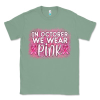Sage in october we wear pink leopard glitter Classic Tee - AdoDesignShop