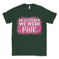 In October We Wear Pink Leopard Glitter Classic Tee | Teevron