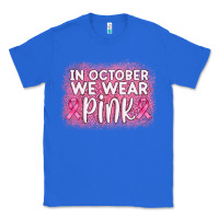 True Royal in october we wear pink leopard glitter Classic Tee - AdoDesignShop