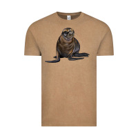 Vintage Coffee Sea Lion Illustrations Vintage Tee - LillyAllenDesigns