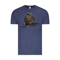 Vintage Denim Sea Lion Illustrations Vintage Tee - LillyAllenDesigns