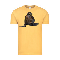 Vintage Mustard Sea Lion Illustrations Vintage Tee - LillyAllenDesigns