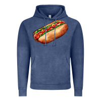 Vintage Denim American hot dog Vintage Hoodie - AdoDesignShop