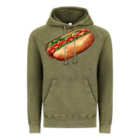 Vintage Olive American hot dog Vintage Hoodie - AdoDesignShop