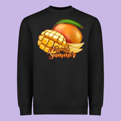 Mango Tropical Summer Heavyweight Sweatshirt Designed By Jasminsmagicworld