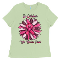 In October We Wear Pink Sunflower Ladies Tee | Teevron