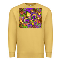 Antique Gold Mardi Gras fleur de lis Premium Sweatshirt - NancyCooperArtShop