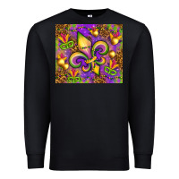 Black Mardi Gras fleur de lis Premium Sweatshirt - NancyCooperArtShop