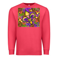 Cardinal Mardi Gras fleur de lis Premium Sweatshirt - NancyCooperArtShop