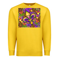 Lemon Mardi Gras fleur de lis Premium Sweatshirt - NancyCooperArtShop