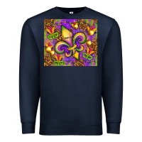 Navy Mardi Gras fleur de lis Premium Sweatshirt - NancyCooperArtShop