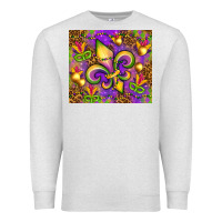 Oatmeal Heather Mardi Gras fleur de lis Premium Sweatshirt - NancyCooperArtShop