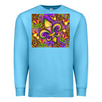 Ocean Blue Mardi Gras fleur de lis Premium Sweatshirt - NancyCooperArtShop