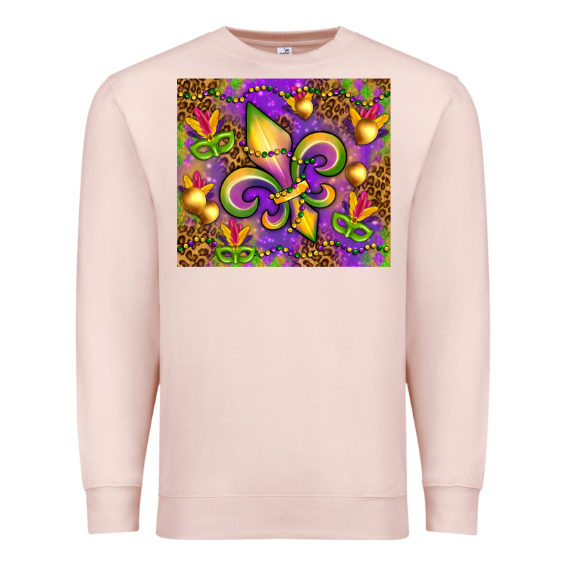 Mardi Gras Fleur De Lis Premium Sweatshirt by NancyCooperArtShop | Teevron
