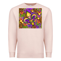 Pale Pink Mardi Gras fleur de lis Premium Sweatshirt - NancyCooperArtShop