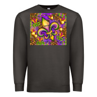 Smoke Mardi Gras fleur de lis Premium Sweatshirt - NancyCooperArtShop