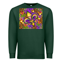 Sports Green Mardi Gras fleur de lis Premium Sweatshirt - NancyCooperArtShop