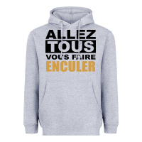 Heather Grey Allez Tous Vous Enculer Heavyweight Hoodie - Bettercallsaul