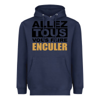 Navy Allez Tous Vous Enculer Heavyweight Hoodie - Bettercallsaul
