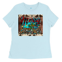 Merry Christmas Cross Tumbler Ladies Tee | Teevron