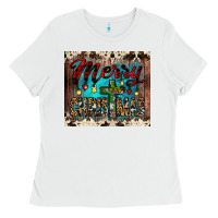 White merry christmas cross tumbler Ladies Tee - JahusDesignShop