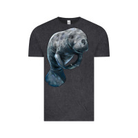 Vintage Black Manatee Illustrations Vintage Tee - LillyAllenDesigns