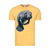 Vintage Mustard Manatee Illustrations Vintage Tee - LillyAllenDesigns