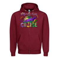 Burgundy mardi gras cruise celebration Zipper Hoodie - LillyAllenDesigns