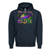Navy mardi gras cruise celebration Zipper Hoodie - LillyAllenDesigns
