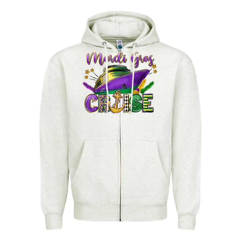 Mardi Gras Cruise Celebration Zipper Hoodie by LillyAllenDesigns | Teevron