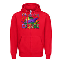 Red mardi gras cruise celebration Zipper Hoodie - LillyAllenDesigns