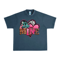 Midnight Navy valentines day western hearts be mine Urban Heavy Tee - Jasminsmagicworld