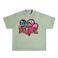 Oil Green valentines day western hearts be mine Urban Heavy Tee - Jasminsmagicworld