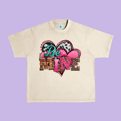 Valentines Day Western Hearts Be Mine Urban Heavy Tee Designed By Jasminsmagicworld