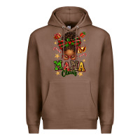 Chestnut mama claus afro messy bun Premium Hoodie - texasbilliewilder