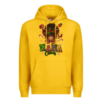 Lemon mama claus afro messy bun Premium Hoodie - texasbilliewilder