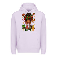 Lilac mama claus afro messy bun Premium Hoodie - texasbilliewilder