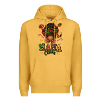 Mustard mama claus afro messy bun Premium Hoodie - texasbilliewilder