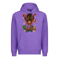 Purple mama claus afro messy bun Premium Hoodie - texasbilliewilder