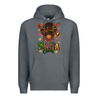 Rock mama claus afro messy bun Premium Hoodie - texasbilliewilder