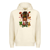 Sandshell mama claus afro messy bun Premium Hoodie - texasbilliewilder