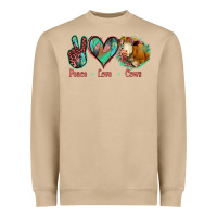 Mushroom Peace Love Cows Heavyweight Sweatshirt - Jasminsmagicworld