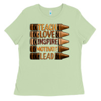 Matcha teach love inspire motivate lead Ladies Tee - Zillion Design Studio