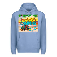 Colony Blue summer camping Premium Hoodie - JahusDesignShop
