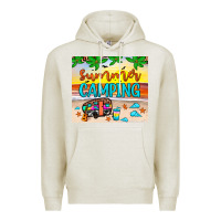 Oatmeal Heather summer camping Premium Hoodie - JahusDesignShop