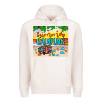 Pale Pink summer camping Premium Hoodie - JahusDesignShop