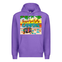Purple summer camping Premium Hoodie - JahusDesignShop